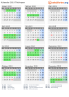 Kalender 2019 mit Ferien und Feiertagen Thüringen