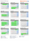 Kalender 2019 mit Ferien und Feiertagen Lyon