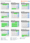 Kalender 2019 mit Ferien und Feiertagen Montpellier