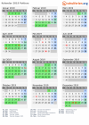 Kalender 2019 mit Ferien und Feiertagen Poitiers