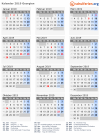 Kalender 2019 mit Ferien und Feiertagen Georgien