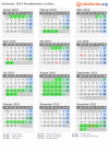Kalender 2019 mit Ferien und Feiertagen Nordbrabant (mitte)