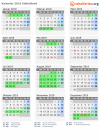 Kalender 2019 mit Ferien und Feiertagen Südholland