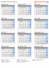 Kalender 2019 mit Ferien und Feiertagen Honduras