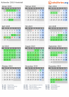 Kalender 2019 mit Ferien und Feiertagen Aostatal