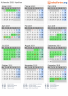 Kalender 2019 mit Ferien und Feiertagen Apulien