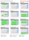 Kalender 2019 mit Ferien und Feiertagen Emilia-Romagna