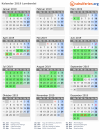 Kalender 2019 mit Ferien und Feiertagen Lombardei