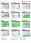 Kalender 2019 mit Ferien und Feiertagen Toskana
