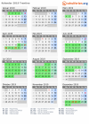 Kalender 2019 mit Ferien und Feiertagen Trentino