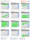 Kalender 2019 mit Ferien und Feiertagen Venetien