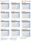 Kalender 2019 mit Ferien und Feiertagen Japan
