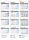Kalender 2019 mit Ferien und Feiertagen Kolumbien