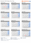 Kalender 2019 mit Ferien und Feiertagen Kongo, Dem. Rep.