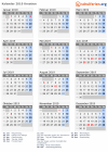 Kalender 2019 mit Ferien und Feiertagen Kroatien