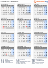 Kalender 2019 mit Ferien und Feiertagen Nordmazedonien