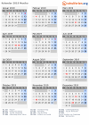 Kalender 2019 mit Ferien und Feiertagen Mexiko