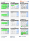 Kalender 2019 mit Ferien und Feiertagen Wellington
