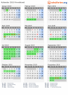 Kalender 2019 mit Ferien und Feiertagen Hordaland