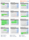 Kalender 2019 mit Ferien und Feiertagen Nordland