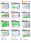 Kalender 2019 mit Ferien und Feiertagen Telemark