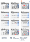 Kalender 2019 mit Ferien und Feiertagen Panama