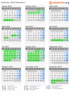 Kalender 2019 mit Ferien und Feiertagen Masowien