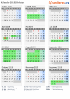 Kalender 2019 mit Ferien und Feiertagen Schlesien