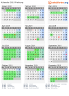 Kalender 2019 mit Ferien und Feiertagen Freiburg