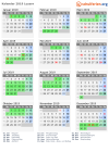 Kalender 2019 mit Ferien und Feiertagen Luzern