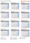Kalender 2019 mit Ferien und Feiertagen Seychellen