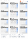 Kalender 2019 mit Ferien und Feiertagen Slowakei