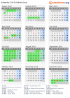 Kalender 2019 mit Ferien und Feiertagen Košický kraj