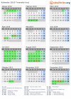 Kalender 2019 mit Ferien und Feiertagen Trnavský kraj