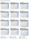 Kalender 2019 mit Ferien und Feiertagen Südafrika