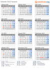 Kalender 2019 mit Ferien und Feiertagen Tansania