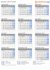 Kalender 2019 mit Ferien und Feiertagen Tschad