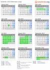 Kalender 2019 mit Ferien und Feiertagen Böhmisch Leipa