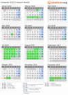 Kalender 2019 mit Ferien und Feiertagen Friedeck-Mistek