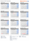 Kalender 2019 mit Ferien und Feiertagen Tschechien