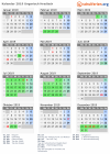 Kalender 2019 mit Ferien und Feiertagen Ungarisch Hradisch