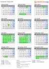 Kalender 2019 mit Ferien und Feiertagen Zlin