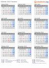 Kalender 2019 mit Ferien und Feiertagen Tunesien
