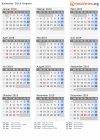 Kalender 2019 mit Ferien und Feiertagen Ungarn
