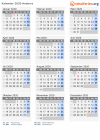 Kalender 2020 mit Ferien und Feiertagen Andorra