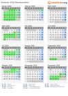 Kalender 2020 mit Ferien und Feiertagen Westaustralien