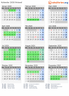 Kalender 2020 mit Ferien und Feiertagen Brüssel