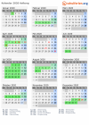 Kalender 2020 mit Ferien und Feiertagen Aalborg
