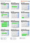 Kalender 2020 mit Ferien und Feiertagen Fredericia