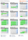 Kalender 2020 mit Ferien und Feiertagen Glostrup